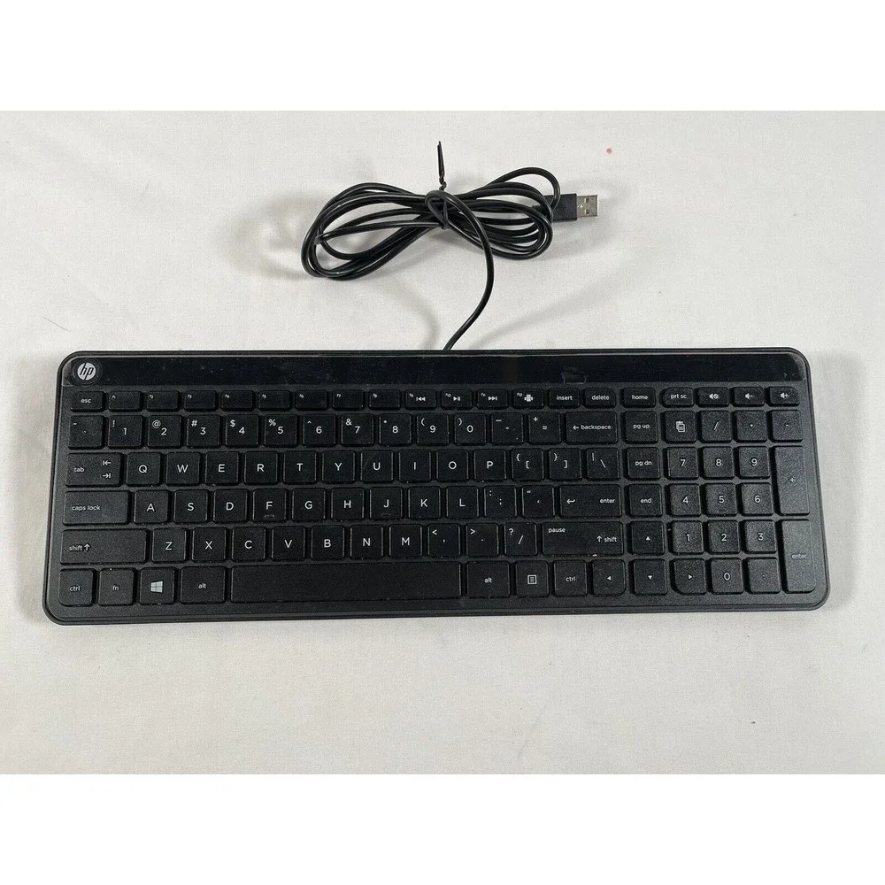 HP Slim Wired Keyboard Model: SK-2028 Excellent Condition Tested and Works Used